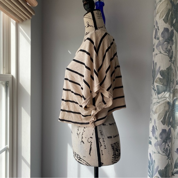 y2k Metropark 2000s striped grunge off the shoulder top  - sz small - Picture 3 of 9